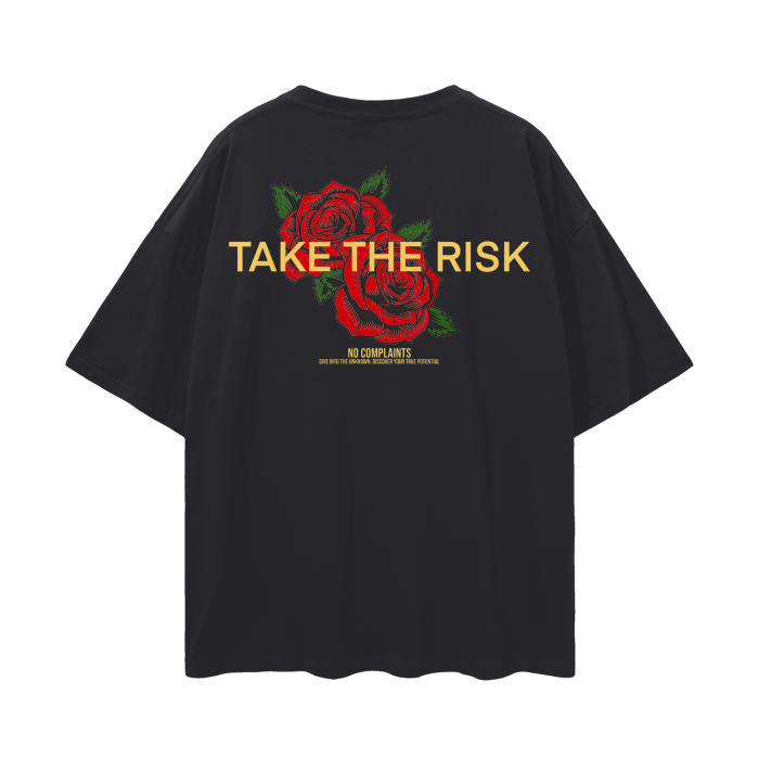 Oversized Take the Risk Rose Tee