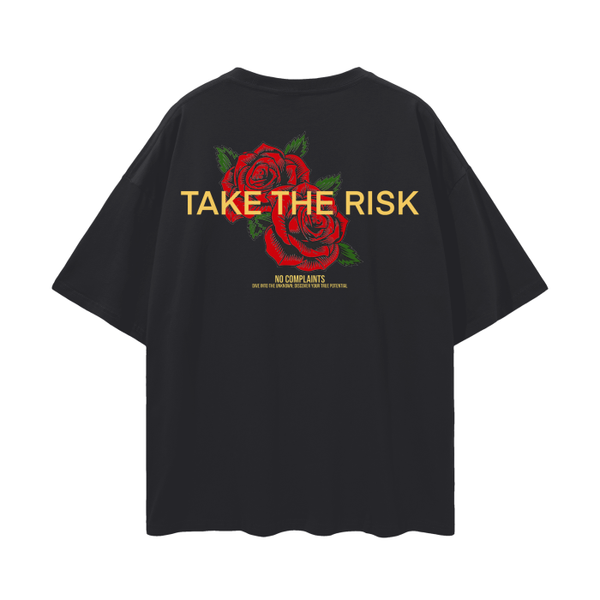 Oversized Take the Risk Rose Tee