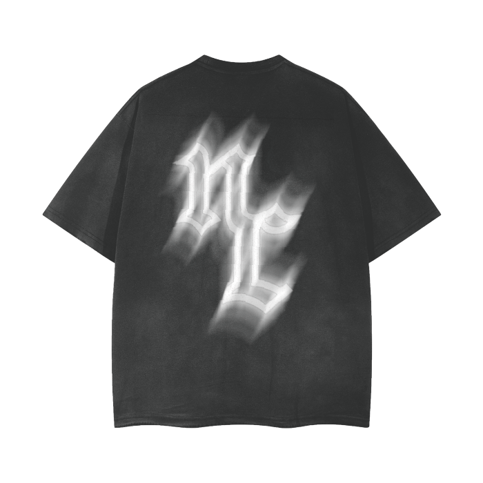 Hologram Oversized Frayed Tee 260gsm