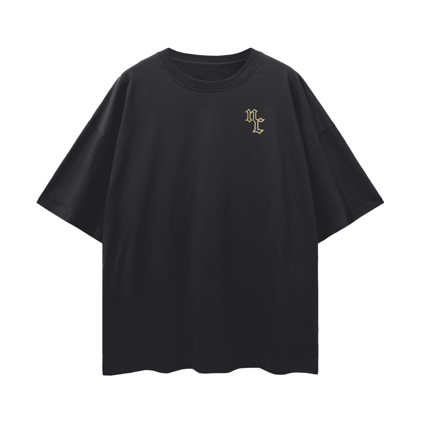 FANGED OVERSIZED TEE - BLACK