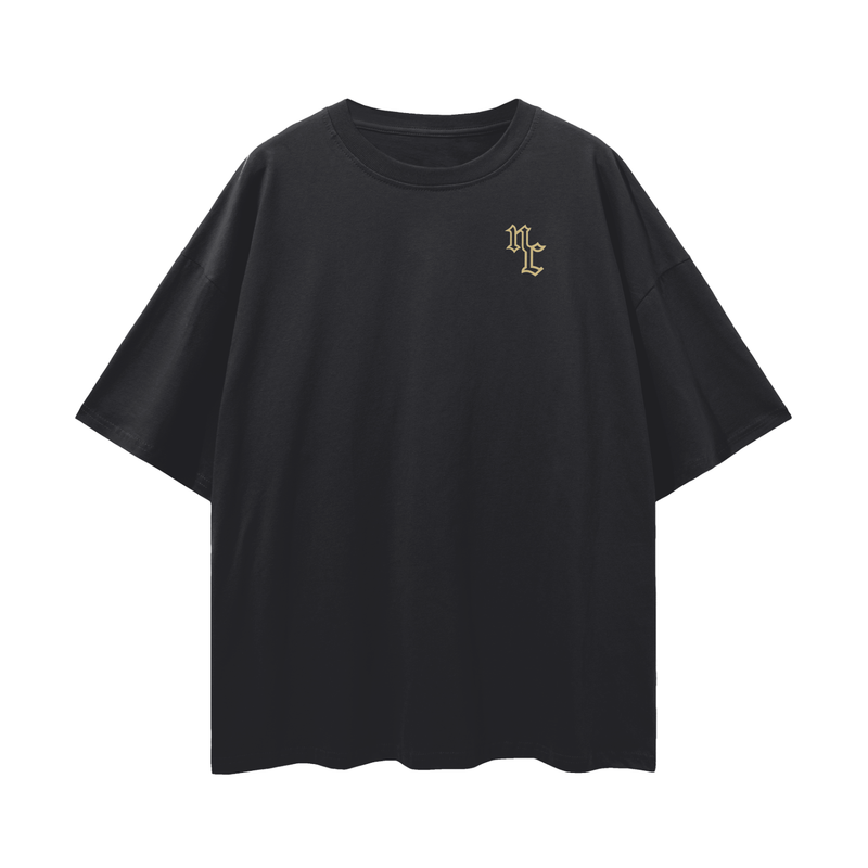 FANGED OVERSIZED TEE - BLACK