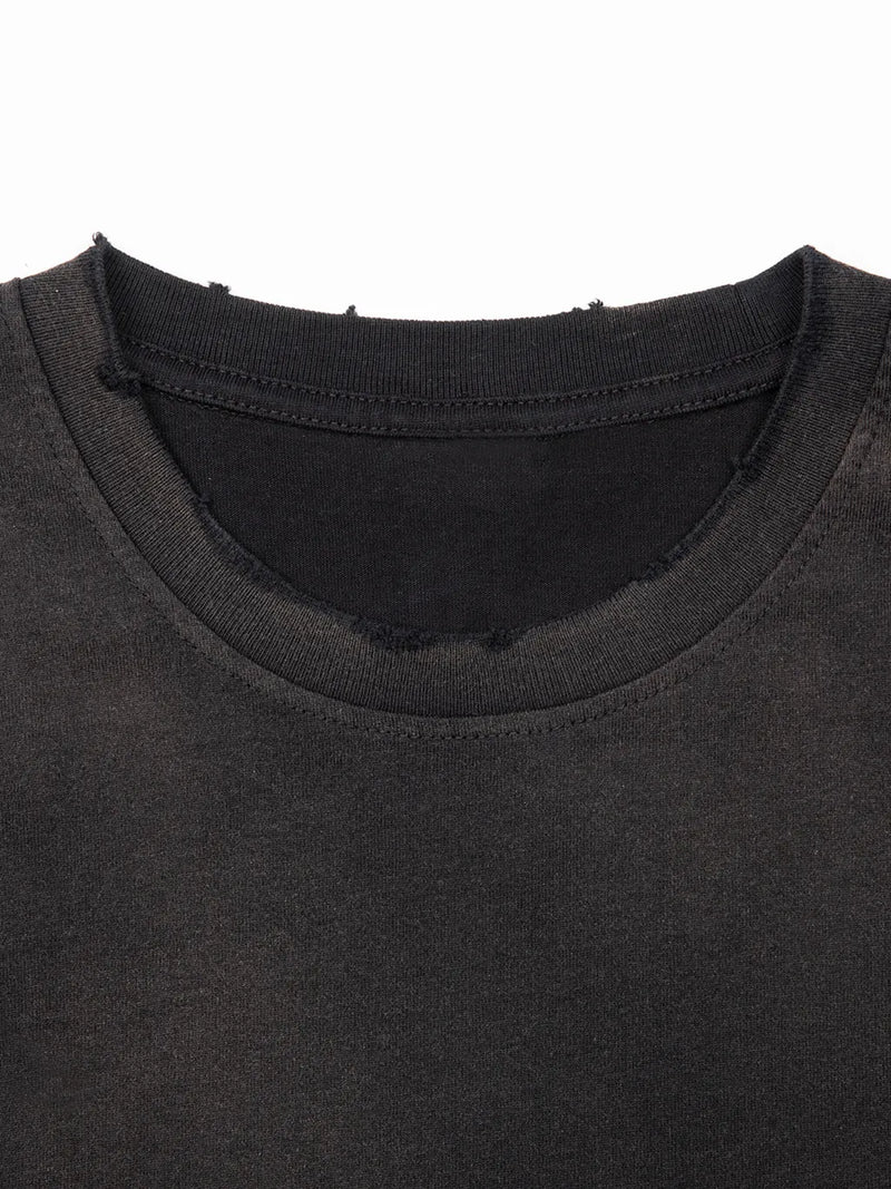 Hologram Oversized Frayed Tee